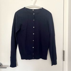 Dark Blue Uniqlo Cardigan